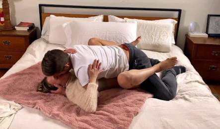 Passionate sex in the bedroom with my beloved wife